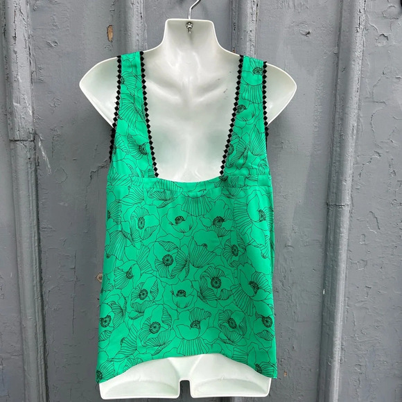 The Kooples Poppy-Print Sleeveless Top, BNWT, size “2” (M) - Picture 12 of 14